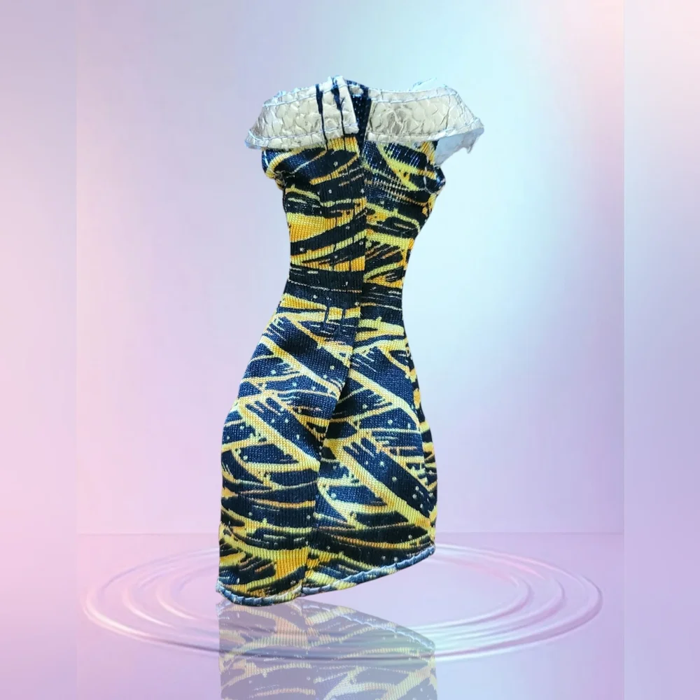 Monster High Replacement Cleo de Nile Disembody Council Dress Yellow Gold Black‎